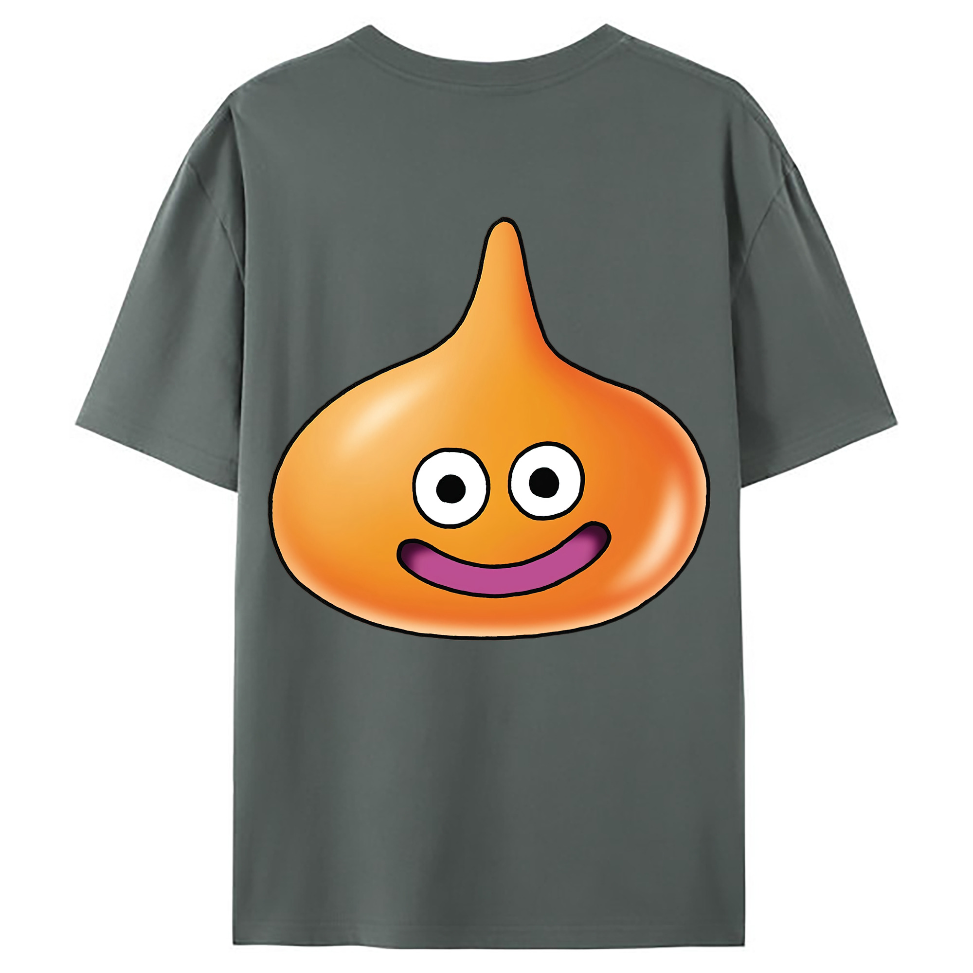（画像用） ドラゴンクエスト Doragon Kuesuto Dragon Quest 綿100％ メンズ半袖Tシャツ（バックプリント） 通気性